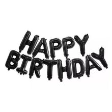 Load image into Gallery viewer, Reusable 16" Happy Birthday Banner Foil Balloon Bunting Self Inflating Balloons
