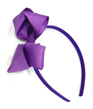 Load image into Gallery viewer, Girls Kids Large Hair Bow Headband Alice Band Ribbon Bands School Wedding Party