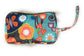 Fun PVC Canvas Wallet Purse Pouch Triple Zip w/ Wrist Strap Wristlet Clutch Bag
