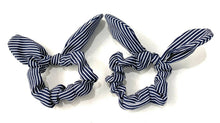 Load image into Gallery viewer, Pair of 2 Hair Scrunchies Girls Hair Bobbles Elastics Hair Bow / Bunny Ears Set