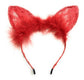 Cat Ear Rabbit Headband Lace Fluffy Feather Hairband Costume Fancy Cosplay Party
