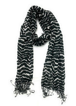Load image into Gallery viewer, 100% Viscose Cotton Long Zebra Stripe Animal Print Scarf Gift