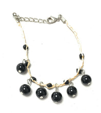 Load image into Gallery viewer, Girls Kids Adjustable Bracelet Clay Rose Stone Beads Glass Cherry Charm Fruit