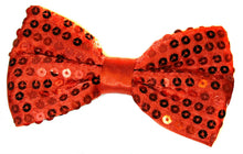 Load image into Gallery viewer, Classic SATIN SEQUIN Dickie Bow Tie Fancy Dress Party Pretied Wrap Around