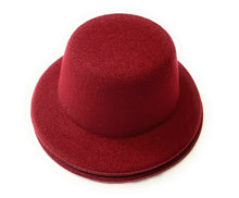 Load image into Gallery viewer, Set of 4 x Mini Round Top Hat Cap Fascinator Felt Hat Base Supplies Wholesale