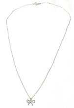 Load image into Gallery viewer, 925 Sterling Silver Necklace (Gift Pouch) Chain with Classic Small Bow Pendant