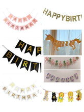 Load image into Gallery viewer, Happy Birthday Bunting Banner - Hanging Letters Party Decoration Garland Unicorn