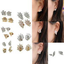 Load image into Gallery viewer, Girls Women's High Quality Sparkly Zircon Crystal Clip On Earrings Studs Gift UK