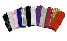 Load image into Gallery viewer, Ladies Short Wrist Gloves / Long Thin Satin Magician Party Dress Prom Wedding
