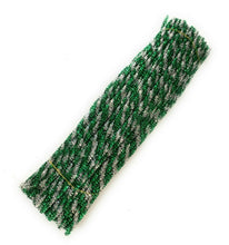 Load image into Gallery viewer, 100 Chenille Craft Stems Tinsel Pipe Cleaners CHRISTMAS Mix Colours Stripes UK