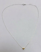 Load image into Gallery viewer, 925 Sterling Silver Necklace (Gift Pouch) Chain with Gold Plated Heart Pendant