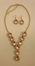 Load image into Gallery viewer, Women Bridal Wedding Prom Party Glass Crystal Bib Necklace Clip On Earrings Set