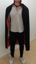 Load image into Gallery viewer, Halloween Black Red Vampire Cape Dracula Devil Cloak Kids Fancy Dress Costume UK