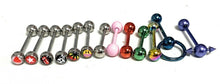 Load image into Gallery viewer, Tongue Bars Bar Surgical Steel Barbell Nipple Tragus Ear Nipple Eyebrow Piercing
