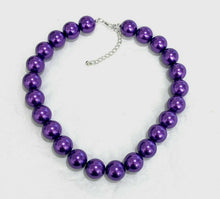 Load image into Gallery viewer, Large 18mm Faux Pearl Bead Chain Vintage Statement Great Gatsby Necklace Choker