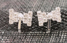 Load image into Gallery viewer, Silver Tone Diamante Crystal Clips Clip On Earrings Studs Bridal Non Pierced UK