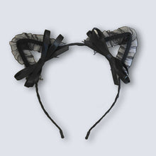 Load image into Gallery viewer, Black Sexy Lace Bow Cat Rabbit Ears Headband Fancy Dress Cosplay Halloween Party