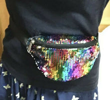 Load image into Gallery viewer, Girls Small Sequin BUM BAG Fanny Pack Travel Waist Money Belt Wallet Pouch UK