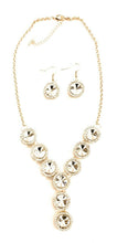 Load image into Gallery viewer, Women Bridal Wedding Prom Party Glass Crystal Bib Necklace Clip On Earrings Set