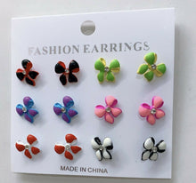 Load image into Gallery viewer, 6 PAIRS GIRLS EARRINGS STUDS SET GIFT KIDS CHILDREN SHOES COMBS ICE-CREAM MUGS