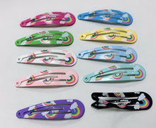 Load image into Gallery viewer, Set Pack Kids Girls Bendies Sleepies Hair Snap Clip Slides - Novelty Design Gift
