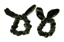 Load image into Gallery viewer, Pair of 2 Hair Scrunchies Girls Hair Bobbles Elastics Hair Bow / Bunny Ears Set