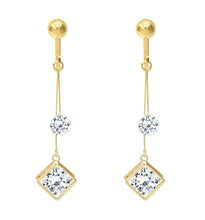 Load image into Gallery viewer, Crystal Drop Dangle Clip On Earrings Tassel Non Pierced Different Designs