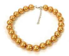 Load image into Gallery viewer, Large 18mm Faux Pearl Bead Chain Vintage Statement Great Gatsby Necklace Choker