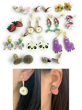 Load image into Gallery viewer, Girls CLIP ON Earrings Studs Non Pierced Ears Ear Stud Xmas Gift Stocking Filler