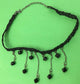 Black Lace Victorian Vintage Chain Collar Choker Beads Bib Necklace Pendant