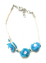 Load image into Gallery viewer, Girls Kids Adjustable Bracelet Clay Rose Stone Beads Glass Cherry Charm Fruit