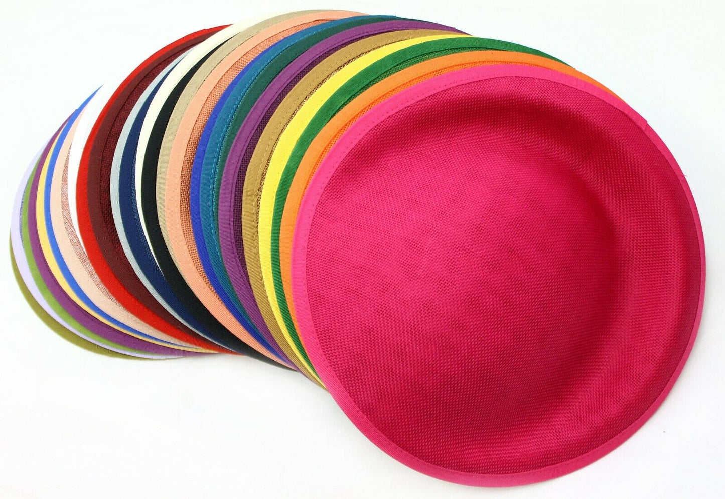 25cm Round Sinamay Dipped Disc Fascinator Hat Base Millinery Craft DIY Supply UK