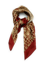 Load image into Gallery viewer, Big Square Leopard Animal Print Head Bandana Neck Thin Faux Silk Scarf 70cmx70cm
