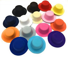Load image into Gallery viewer, Set of 4 x Mini Round Top Hat Cap Fascinator Felt Hat Base Supplies Wholesale