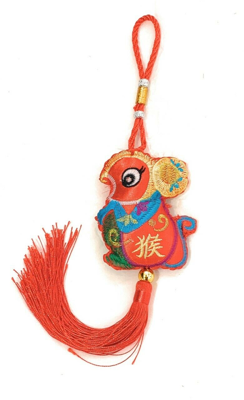 Lucky Tassel Chinese New Year Wall Hanging Car Deco Bag Charm - Zodiac Animals