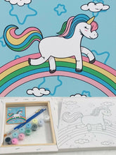 Load image into Gallery viewer, Framed Oil Painting Kit Paint By Numbers Children's Party DIY Craft Xmas Gift UK