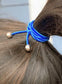 12 x Double Elastics Bead Bow Snag Free Hair Bands Ponytail School Bobbles Set