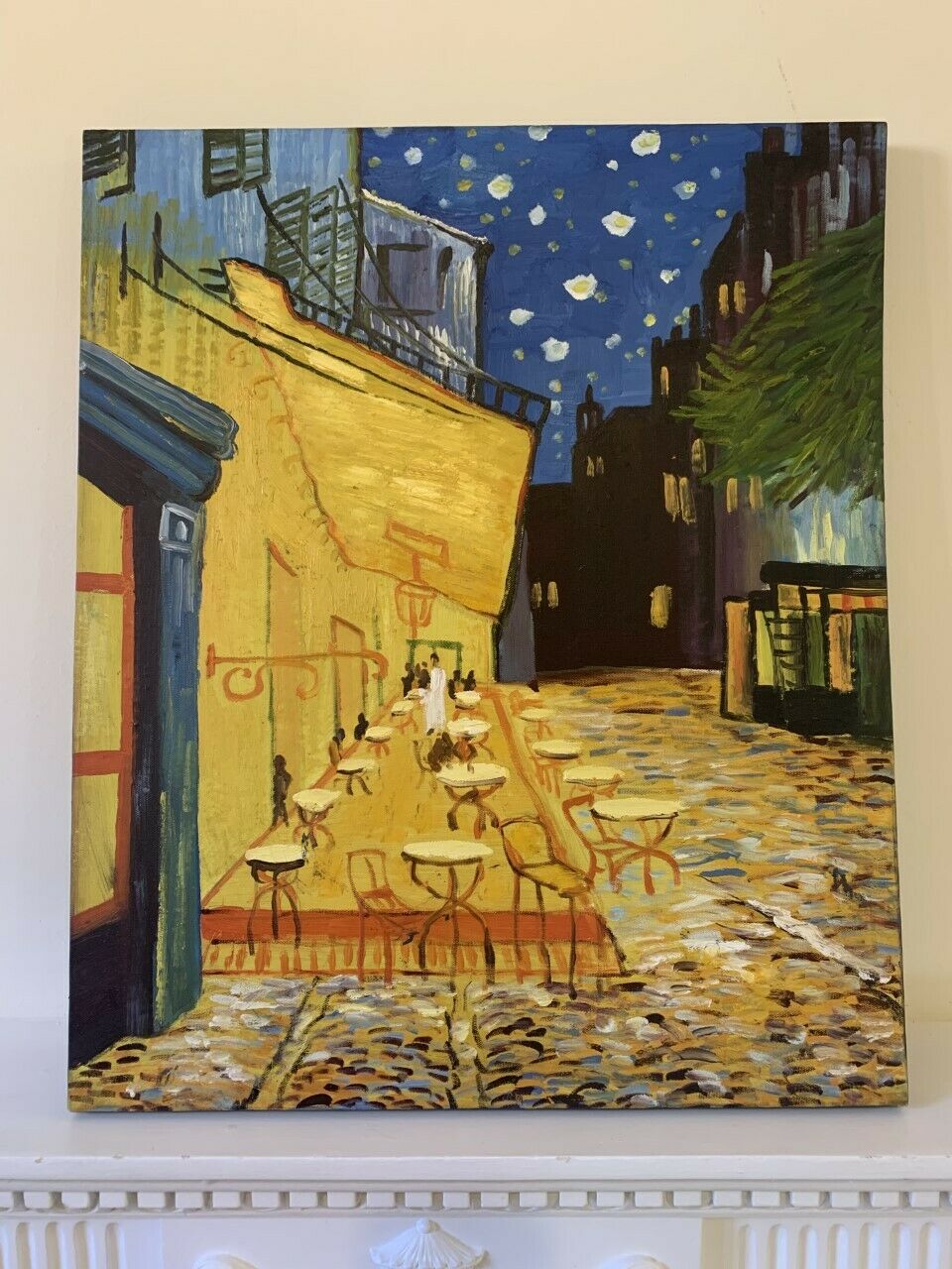 Framed 50 x 60cm Oil Painting Canvas Wall Art Van Gogh Cafe Repro Ready to Hang