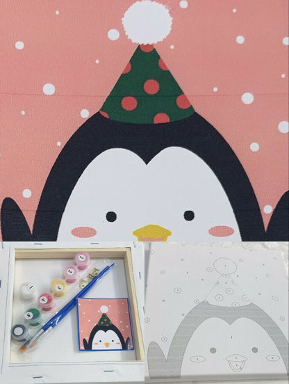 Framed Oil Painting Kit Paint By Numbers Children's Party DIY Craft Xmas Gift UK