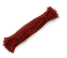 Load image into Gallery viewer, 100 Chenille Craft Stems Tinsel Pipe Cleaners CHRISTMAS Mix Colours Stripes UK