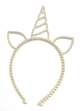 Load image into Gallery viewer, Pearl Headband - Girls Alice Hair Head Band - Unicorn Cat Ear Crown Horn Antler