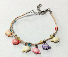 Load image into Gallery viewer, Girls Kids Adjustable Bracelet Clay Rose Stone Beads Glass Cherry Charm Fruit