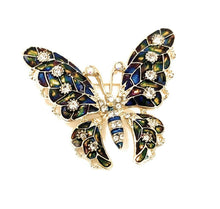 Load image into Gallery viewer, Diamante Crystal Rhinestone Faux Pearl Brooch Pin Animal Rose Jewelry Xmas Gift