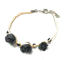 Load image into Gallery viewer, Girls Kids Adjustable Bracelet Clay Rose Stone Beads Glass Cherry Charm Fruit