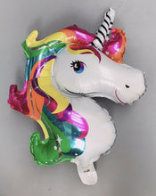 Load image into Gallery viewer, Reusable 18" Happy Birthday Party Foil Balloon Self Inflating Air Baloon Unicorn