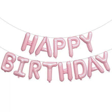 Load image into Gallery viewer, Reusable 16" Happy Birthday Banner Foil Balloon Bunting Self Inflating Balloons
