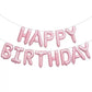 Reusable 16" Happy Birthday Banner Foil Balloon Bunting Self Inflating Balloons
