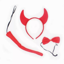 Load image into Gallery viewer, Animal Costume Ears Tail Bow Tie SET Headband Kids SCHOOL PLAY DRAMA FANCY DRESS