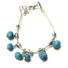 Load image into Gallery viewer, Girls Kids Adjustable Bracelet Clay Rose Stone Beads Glass Cherry Charm Fruit