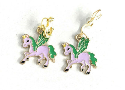 Girls CLIP ON Earrings Studs Non Pierced Ears Ear Stud Xmas Gift Stocking Filler